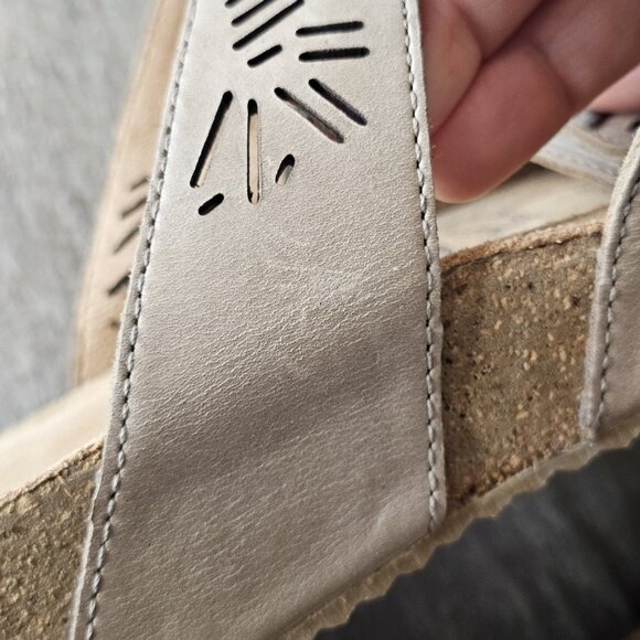 Josef Seibel Tonga Slide Sandal Women's Size US 11 Leather Comfort Shoes Beige - Picture 9 of 14